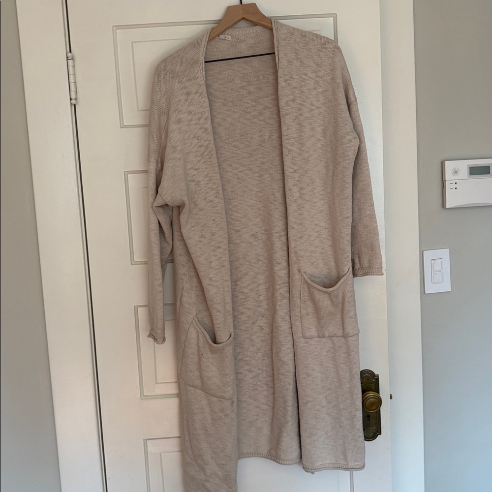 Cozy Cream Open-Front Cardigan